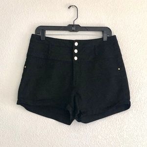 Black High Waisted Shorts